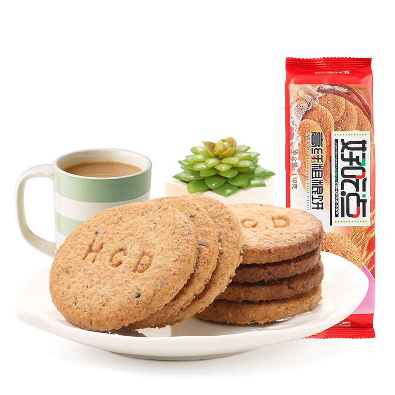 【天猫超市】好吃点 高纤粗粮饼干 110g/包 休闲食品 粗粮饼干