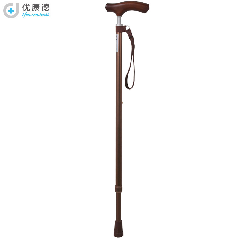 优康德 UKD-2399型木柄调节手杖 拐杖 铝合金伸缩老人手杖 HT