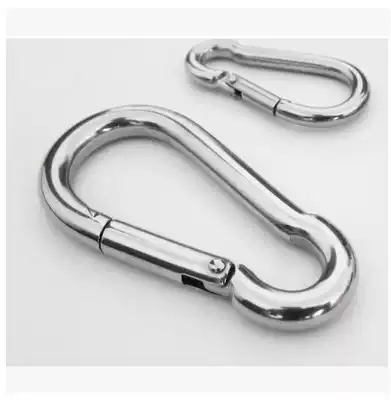 304 stainless steel open ring M5 * 50 carabiner spring hook safety buckle rock climbing quick hanging safety buckle