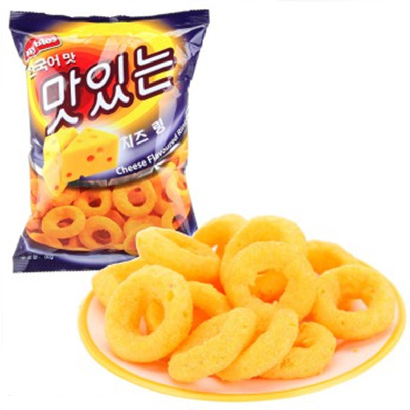 【天猫超市】马来西亚进口的贝鲁斯芝士圈膨化类食品60g酥脆可口