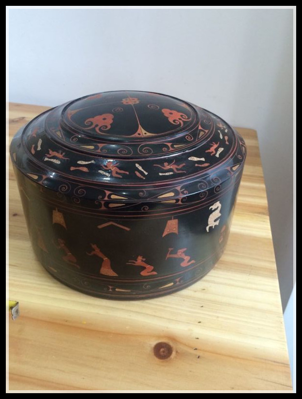 Han Dynasty Lacquerware Seven sons antique lacquerware Wedding film props Hotel home ornaments Costume drama movie props