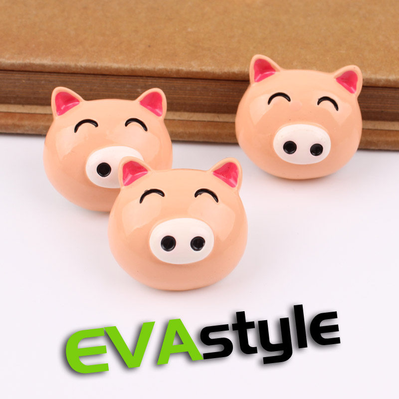 1 cute cartoon pig head thumbtack creative big head I-shaped nail cork message sponge poster board decoration
