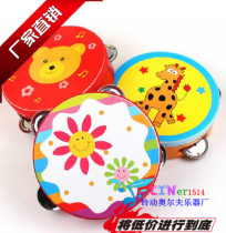 Orff percussion instrument cartoon tambourine tambourine colorful tambourine wooden wooden tambourine early education toys