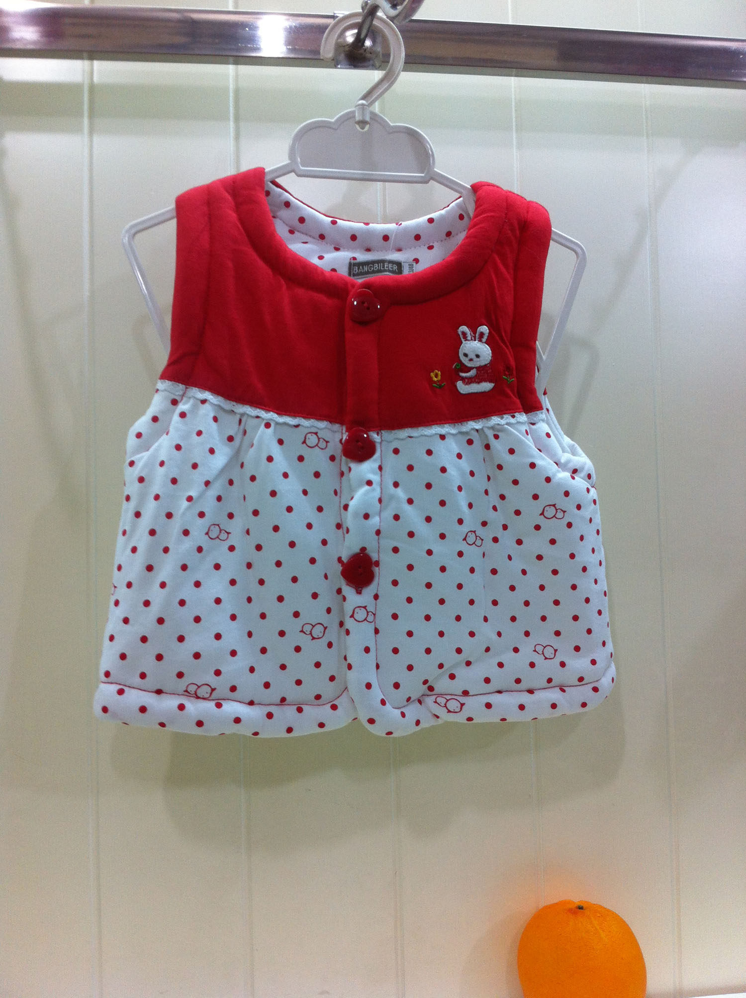 Bunpa Bile Sons Baby Outside Wearing Jalot Point Horse Chia Winter Clip Cotton Pure Cotton Warm Vest