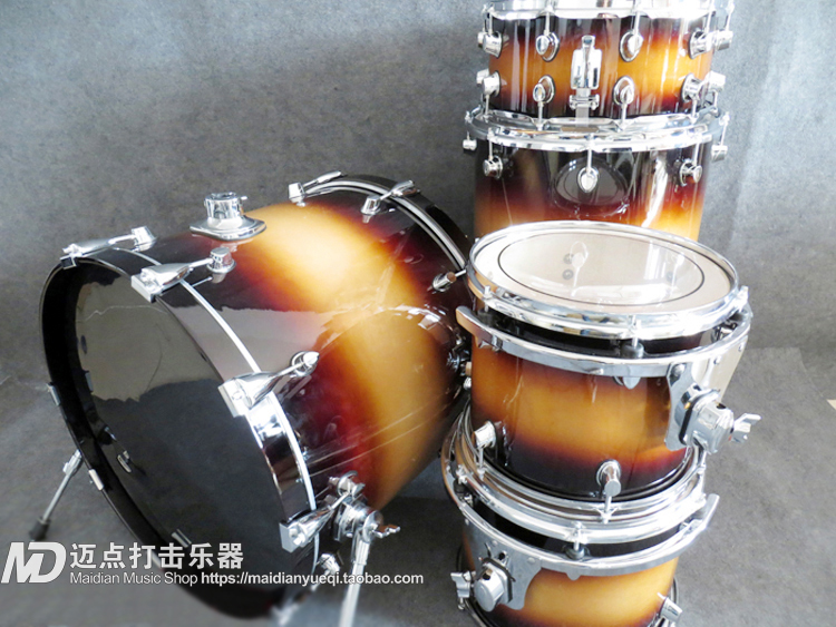 Mai Point musical instrument custom paint full birch drum set Standard type 5 drums without hardware sunset color