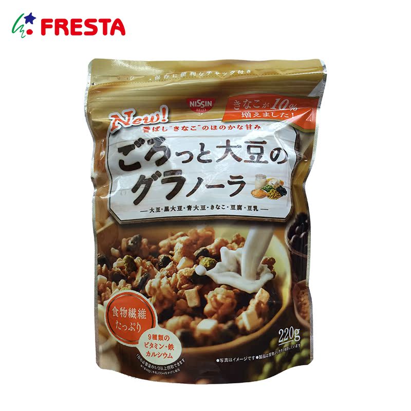 日本进口日清麦片 大豆燕麦片豆类配合早餐220g