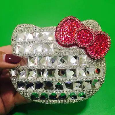 Sticker Bow Crystal Sticker Diamond Makeup Mirror Sticker Chain Diamond Handmade Inlaid Mirror Gift Festival