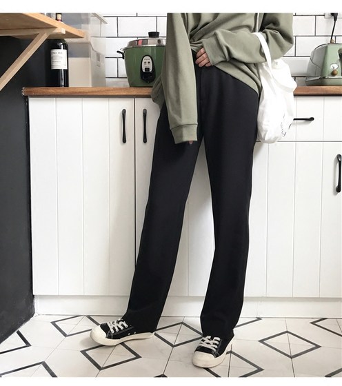 Drape wide-leg pants women's spring and autumn large size high waist floor mopping pants suit pants summer loose casual straight trousers