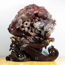 Natural Guilin Chicken Blood Jade Shanglang Jade Material Jade Carving Fine Ornaments Full of Gold and Jade