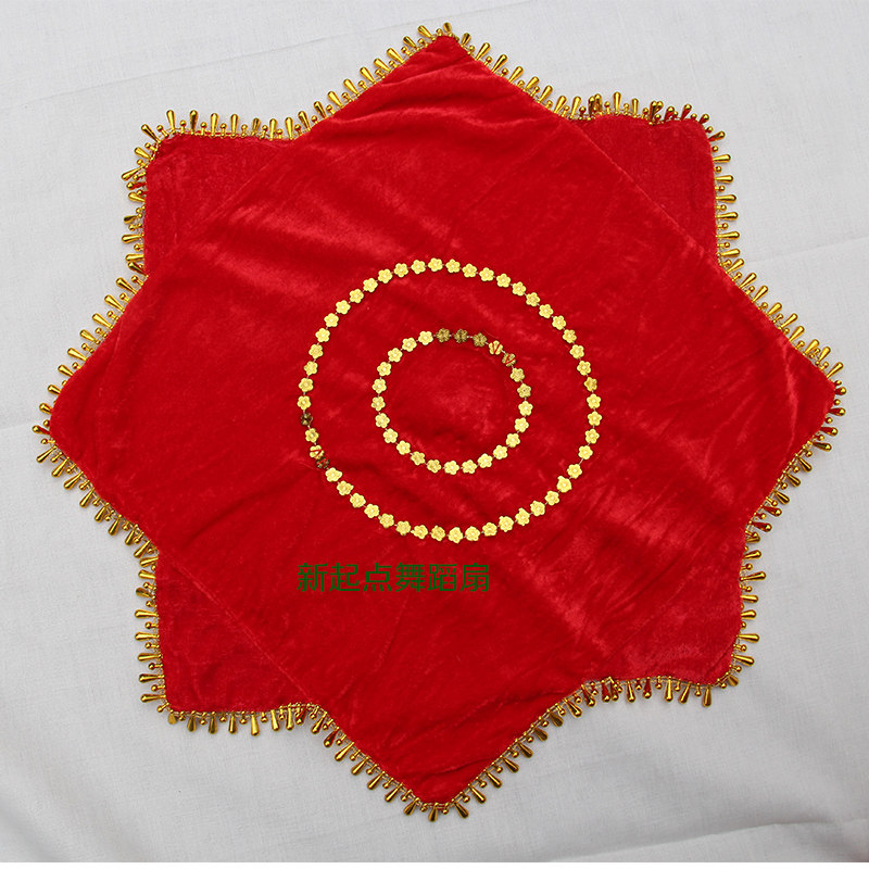 2 new two-person handkerchief dance props handkerchief flower octagonal dance handkerchief turn towel adult children