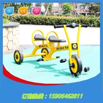 Kindergarten childrens double foot tricycle double riding bicycle outdoor sports toy trolley stroller