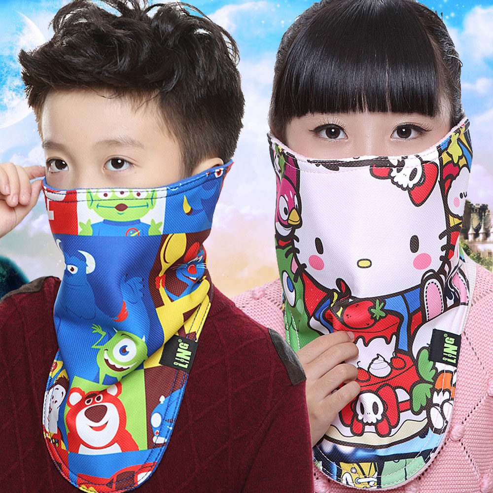 Windproof mask warm mask children's ski mask face protection parent-child model cold-proof riding motorcycle triangle towel male