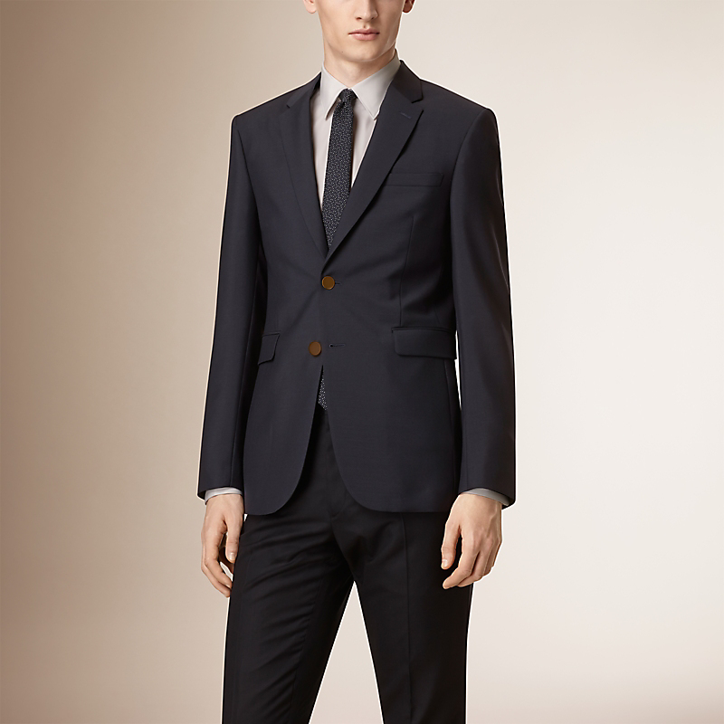 BURBERRY/博柏利现代剪裁羊毛混纺西装外套 39832021