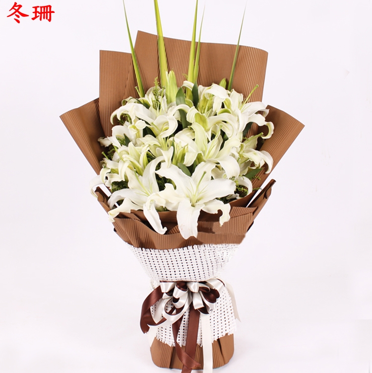 常德郴州诸暨香水百合花束邵阳同城鲜花速递商务同事领导客户礼物