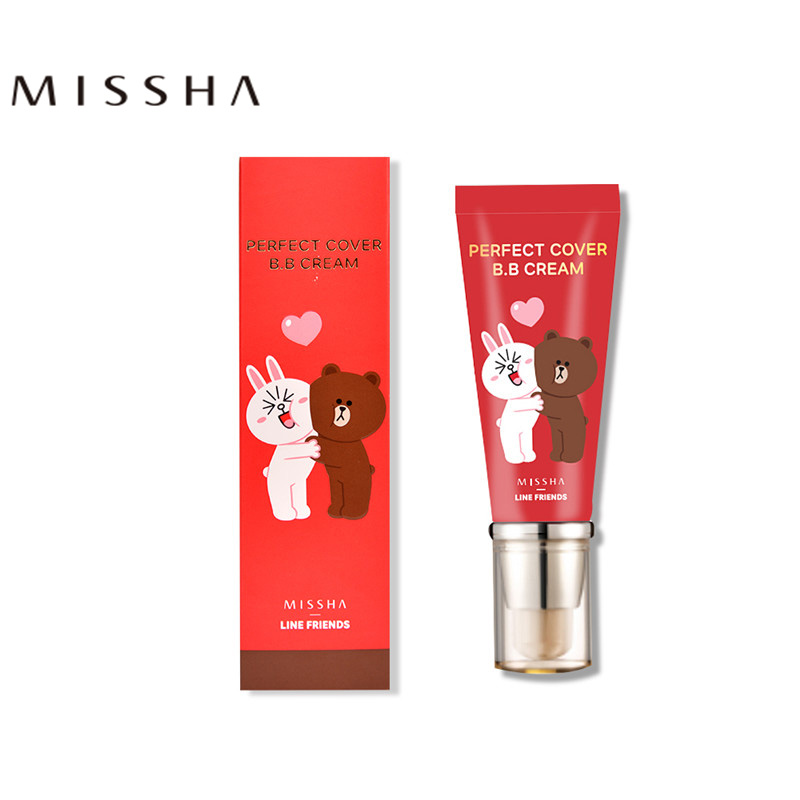 【天猫超市】谜尚bb霜LINE魅力润颜嫩白柔护霜红BB霜40ml[恋朋版]