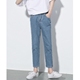 Mùa xuân retro quần jean mỏng chín thẳng hoang dã quần jean nam Quần jean
