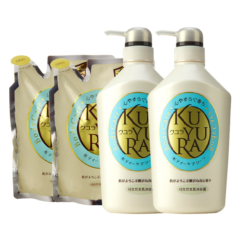 【天猫超市】日本进口资生堂可悠然沐浴露560ml*2+400ml*2量贩装