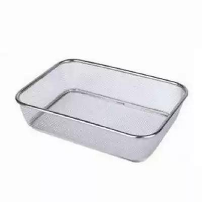 Stainless steel rectangular mesh basket Fruit plate Fruit basket blanch basket Tea residue filter net vegetable washing basket
