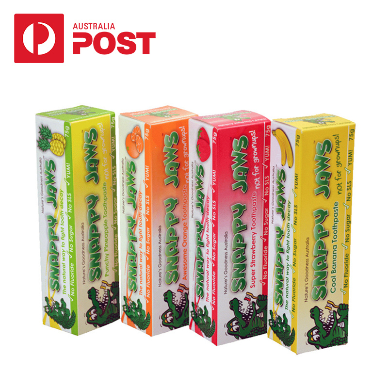 儿童牙膏75g*4支 草莓/香蕉/菠萝/橙子味 Nature's Goodness