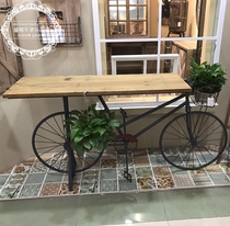 American country retro retro personality bicycle display stand Flower stand Fashion shop cafe courtyard decoration