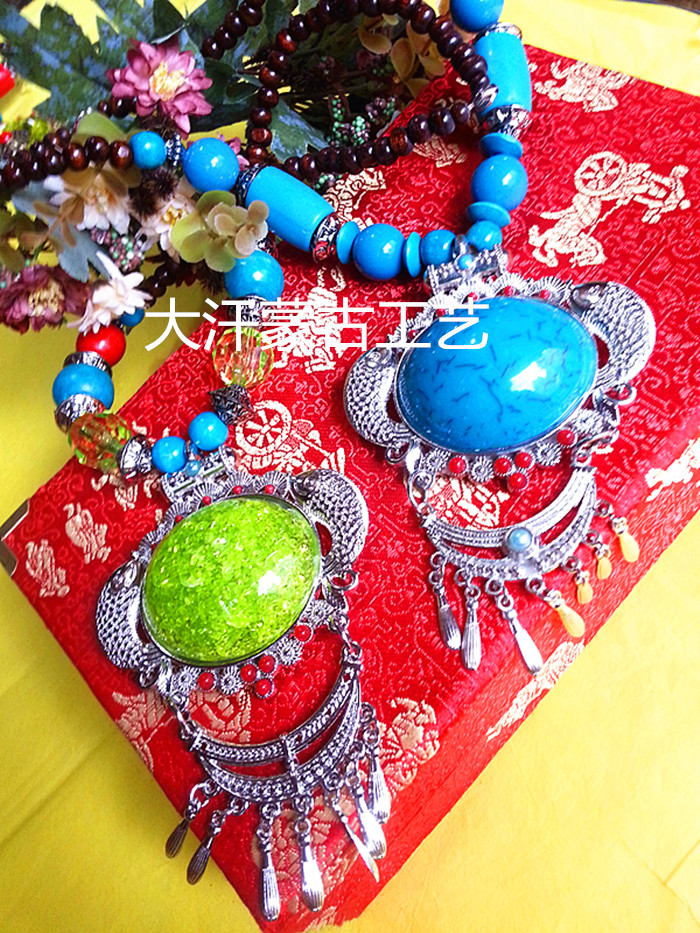 Ethnic style necklace Inner Mongolian handicraft necklace Mongolian jewelry Gift ethnic minority accessories wholesale