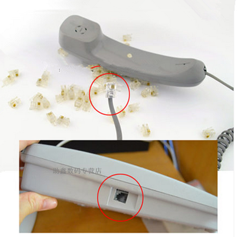 4-core phone receiver crystal head hang longxin 4P4C RJ12 phone receiver 100 1 pack