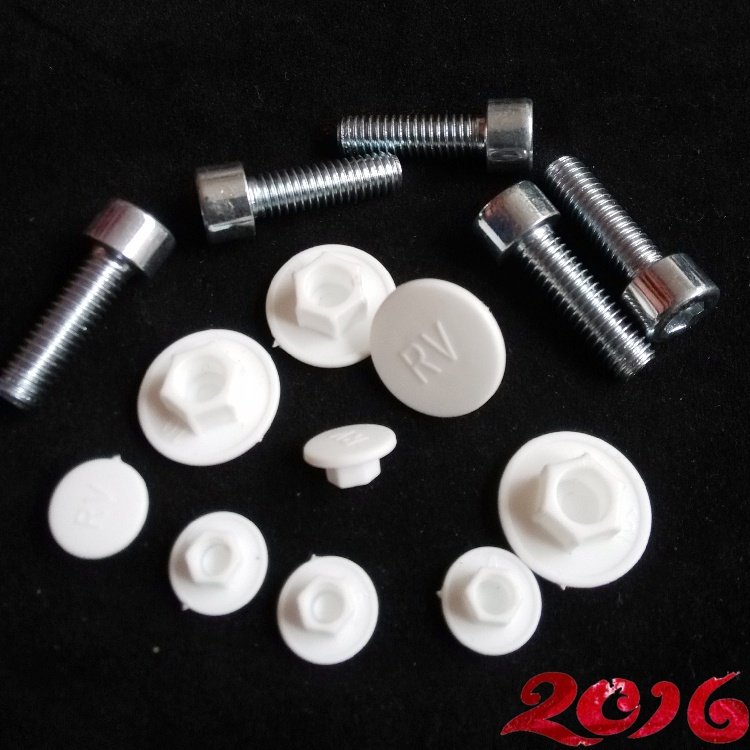 Nylon hexagon socket protective cover RV Mismi waterproof anti-rust cap screw dust plug M3-M24 too white