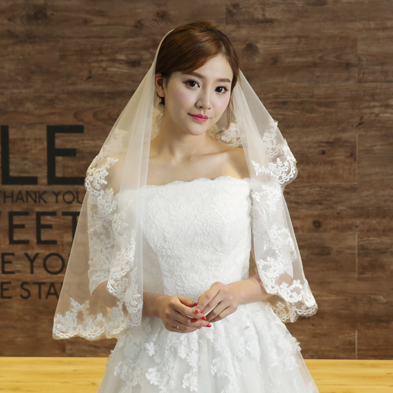新娘必备!韩式蕾丝头纱让你成为婚礼上的焦点!你心动了吗?👰♀️ -头纱-淘宝好物网