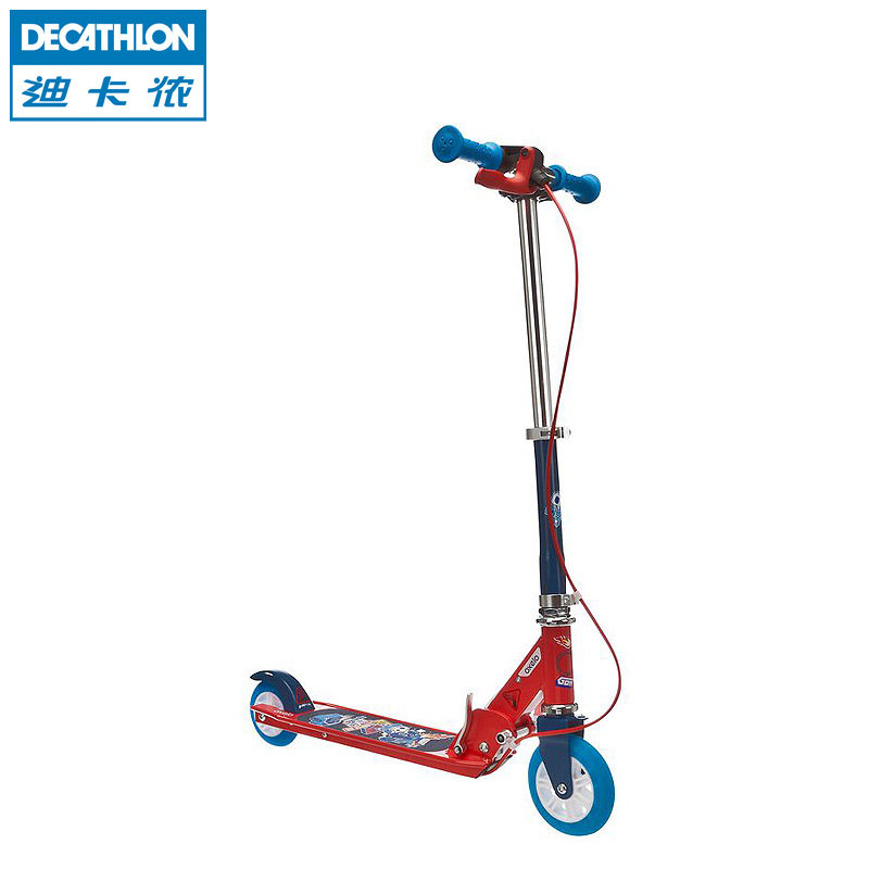 迪卡侬经典儿童铝制滑板车二轮可折叠滑板车可调滑轮踏板车 OXELO