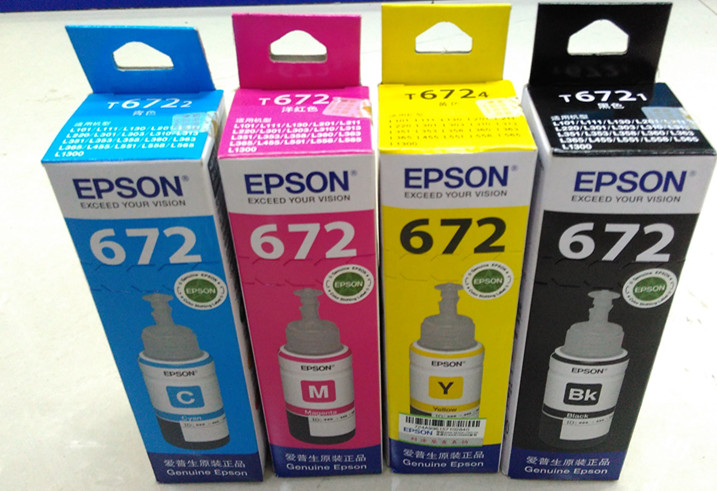 Original ink epsonT6721-T6724 Epson L101 L360 L351 ink 70ML