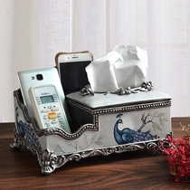 European remote control storage box tissue box living room coffee table drawing paper box creative multi-functional napkin paper box 11