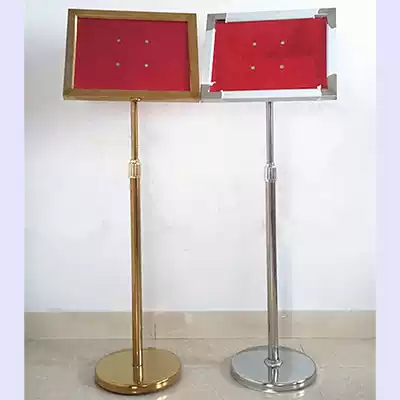 Stainless steel signage vertical a3a4 welcome sign lifting Billboard signboard signboard display stand Water sign