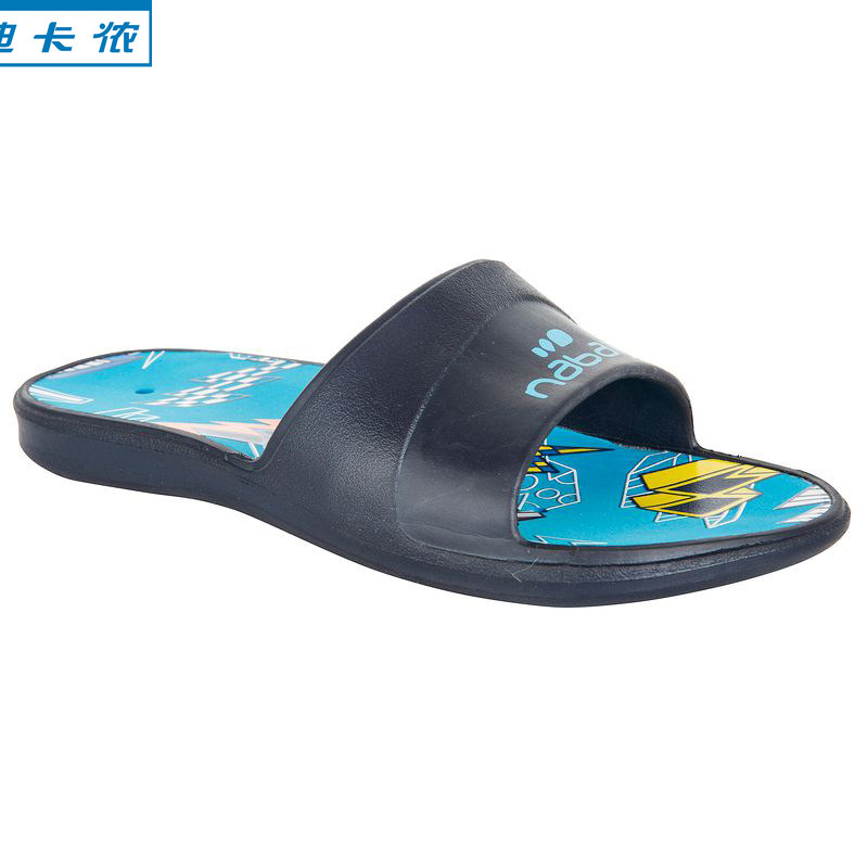 迪卡侬 游泳拖鞋泳池防滑儿童青少年男女童拖鞋 印花 NABAIJI