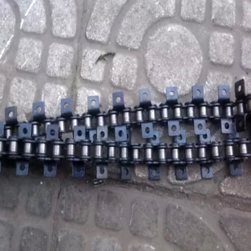 Industrial chain bilateral belt ear chain 08B double curved plate chain 40B conveyor chain with accessories