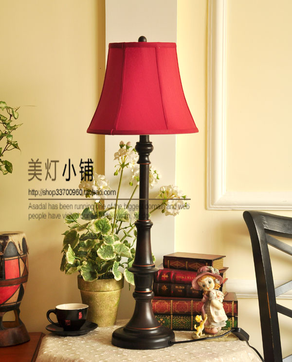 (Theme Song) Table Lamp American Classic Retro Countryside Literary Brief About Bedroom Bedside Table