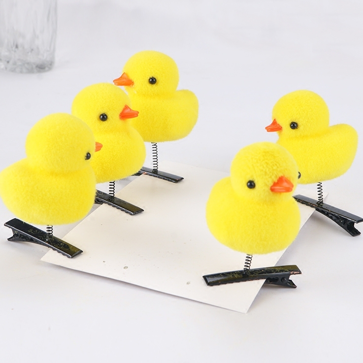 New selling cute artifact small yellow duck hairpin hairpin fortune duck spring hair accessories three-dimensional duck headwear wholesale