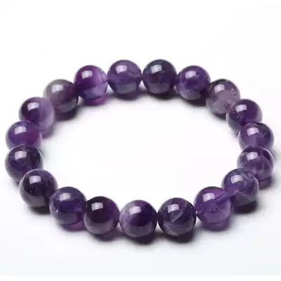 Crystal stalls amethyst associated with white crystal Uruguayan female hand string natural amethyst hand female jewelry birthday