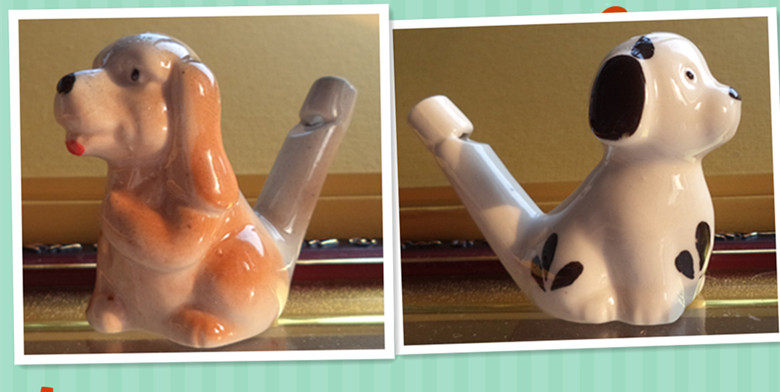 Colorful Little Flowers Dog Black Spotted dog Ceramics Music Waterfowl Water Whistles Whistle Ceramic whistles Whistle Water Whistle