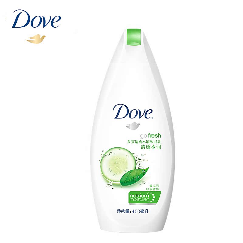 Dove多芬清透水润沐浴乳沐浴露400ml 专柜 满150元全国包邮沐浴液