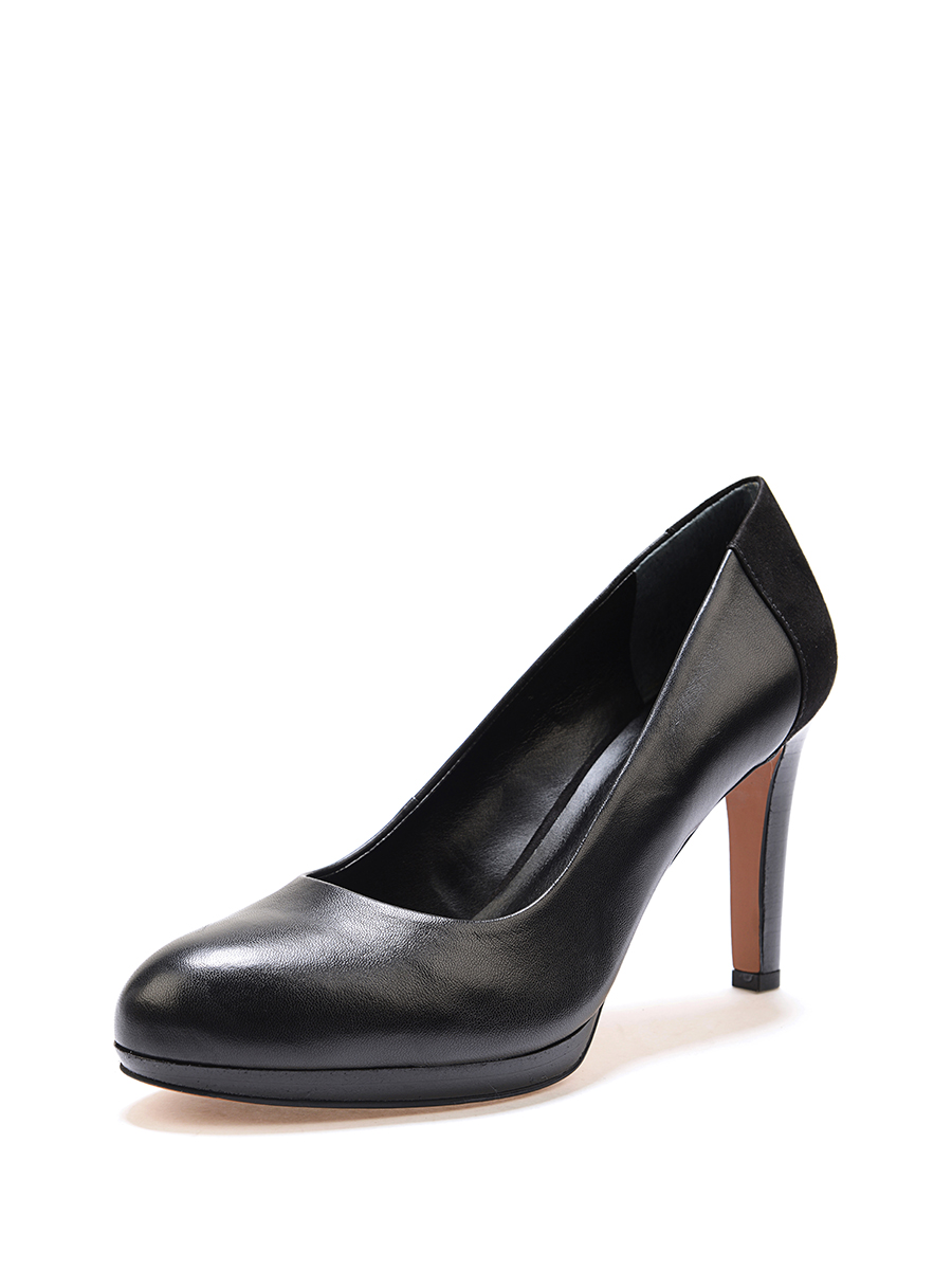 FRANCO SARTO|黑色后跟拼接高跟鞋