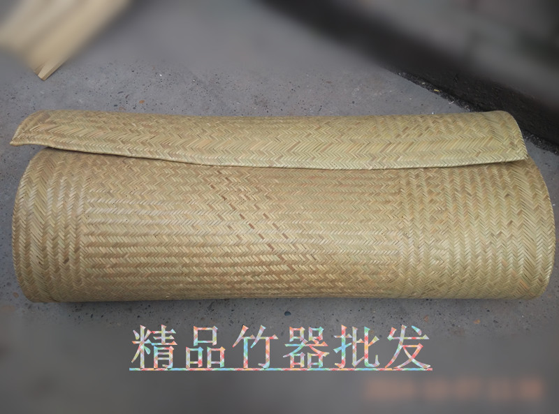 Handmade decoration decoration bamboo woven mat Two green and two yellow hanging ceiling stick to the wall Bamboo mat stand lees drying grain Bamboo mat