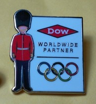 London 2012 Olympic Games Badge Sponsor Badge Dow Chemical DOW Soldier Badge