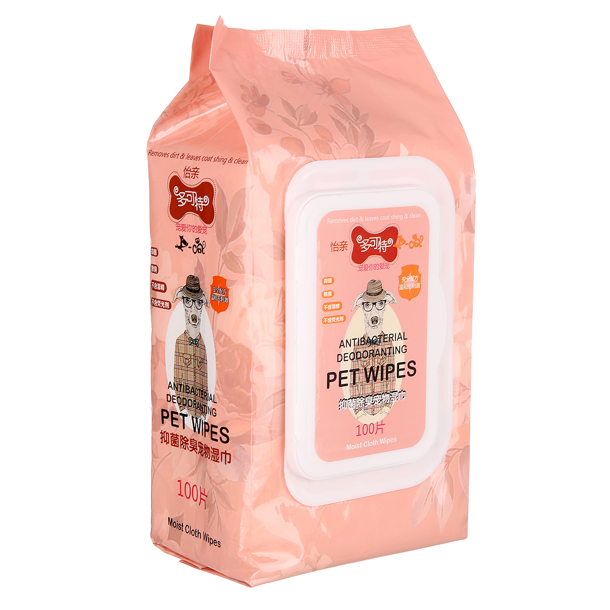 波奇网 宠物用品 怡亲多可特宠物湿巾１００片猫狗清洁用湿巾