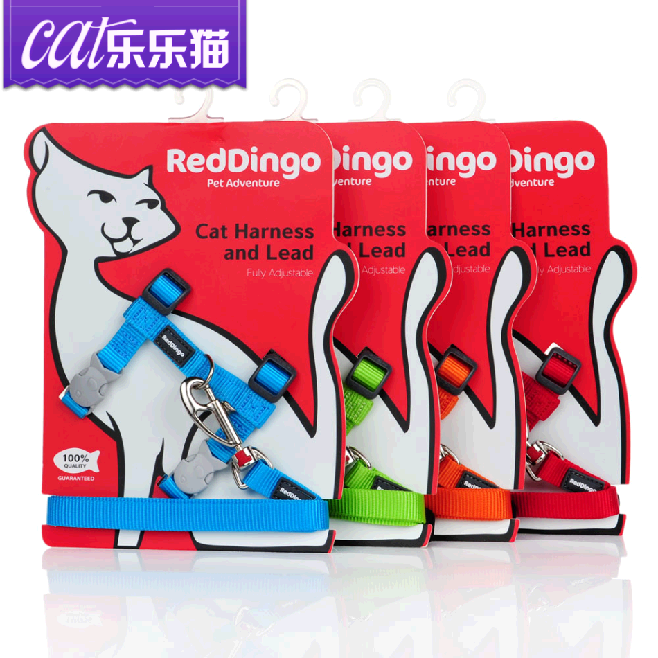 reddingo猫咪胸背带套装 猫咪牵引套装牵引绳拴猫绳 宠物胸背带