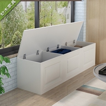 Multi-layer solid wood upper door low cabinet Bay window cabinet windowsill cabinet Balcony cabinet Windowsill locker can be customized to sit on the floor