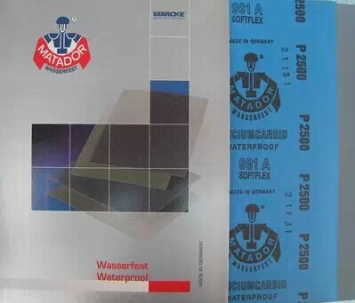 Plastic metal furniture jewelry Wen play dry and wet dual-use German original imported warrior sandpaper 60 mesh-7000 mesh