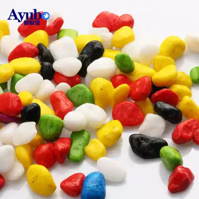 Fish tank Aquarium landscaping decoration succulents flower pot decoration colored stones White small stones Gardening