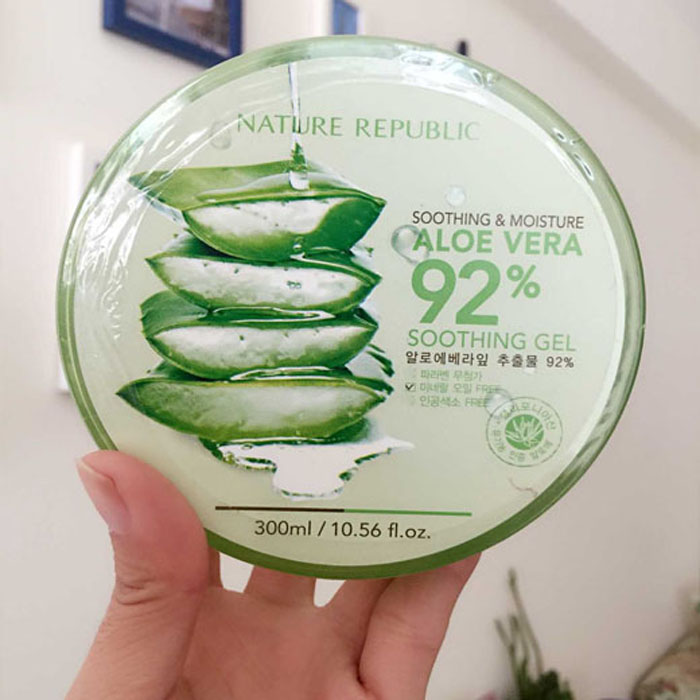韩国正品自然乐园芦荟胶300ml 祛痘保湿补水舒缓凝胶晒后修复包邮