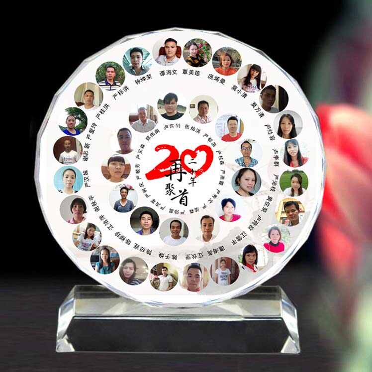 Hot Selling Creative Crystal Swing Terrace 7 Inch Classmates Party Mementos Graduation Photos Photos Photos Photos of photos Custom veterans Discharged Chronicle