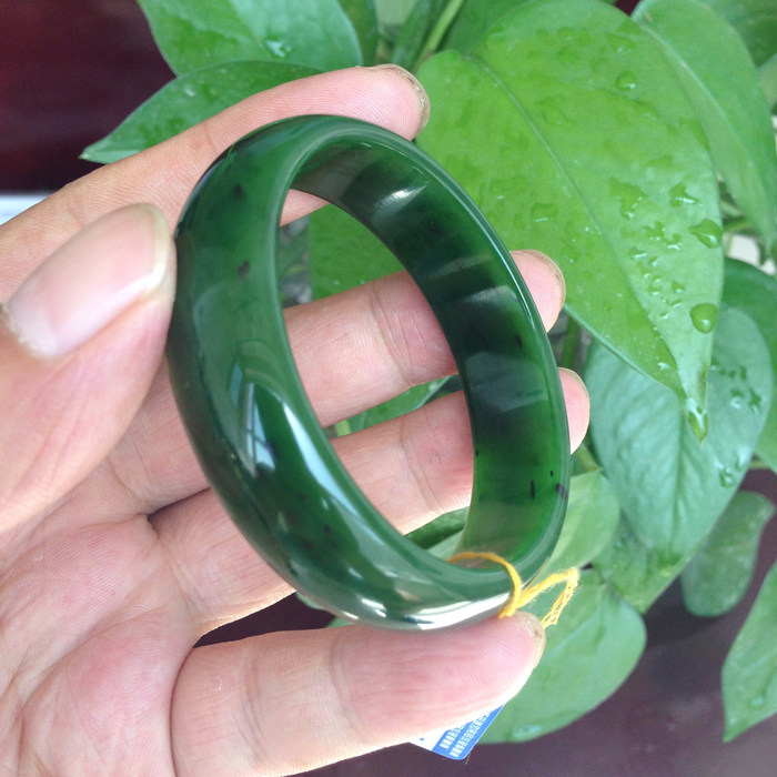 And Tian jade bracelet Beyyu bracelet jade bracelet jade bracelet natural jade spinach green Manas 51 34 * 15 * 6XZ
